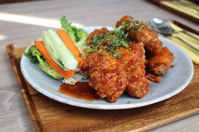 A plate of hot wings