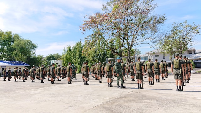 People doing Army Training